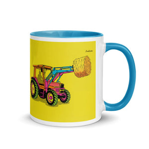 Furrow & Fields Blue / 11 oz Massey Ferguson 3070 Autotronic Pop Art | Mug with Color Inside Quality Farmers Merch