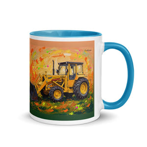 Furrow & Fields Blue / 11 oz Massey Ferguson 50E Splash Art | Mug with Color Inside Quality Farmers Merch