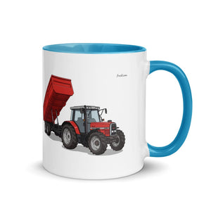 Furrow & Fields Blue / 11 oz Massey Ferguson 6180 | Mug with Color Inside Quality Farmers Merch
