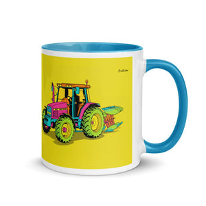 Furrow & Fields Blue / 11 oz Massey Ferguson 6255 Pop Art | Mug with Color Inside Quality Farmers Merch