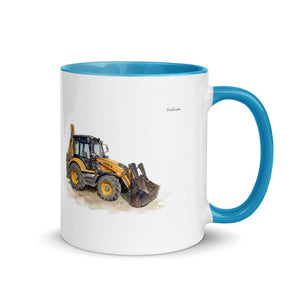 Furrow & Fields Blue / 11 oz Terex 860 Elite Watercolor | Mug with Color Inside Quality Farmers Merch