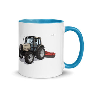 Furrow & Fields Blue / 11 oz Valtra 6750 | Mug with Color Inside Quality Farmers Merch