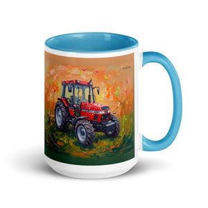 Furrow & Fields Blue Case IH 4240 XL Pro Splash Art | 15 oz Mug with Color Inside Quality Farmers Merch