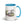 Furrow & Fields Blue CLAAS Lexion 8600 TerraTrac Pencil Sketch | 15 oz Mug with Color Inside Quality Farmers Merch