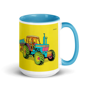Furrow & Fields Blue Ford 9700 Pop Art | 15 oz Mug with Color Inside Quality Farmers Merch