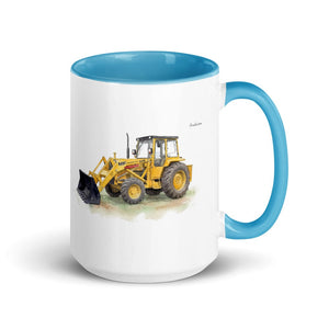 Furrow & Fields Blue Massey Ferguson 50E Watercolor | 15 oz Mug with Color Inside Quality Farmers Merch
