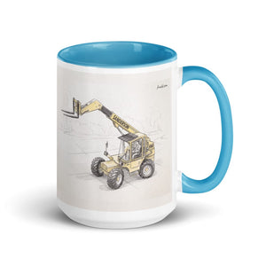 Furrow & Fields Blue Sanderson 726 Teleporter Pencil Sketch | 15 oz Mug with Color Inside Quality Farmers Merch