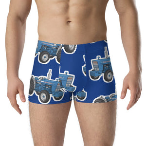 Furrow & Fields Boxer Briefs Ford 3000 Big Print Boxer Briefs – Blue Quality Farmers Merch