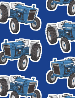 Furrow & Fields Boxer Briefs Ford 3600 Big Print Boxer Briefs – Blue Quality Farmers Merch