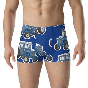 Furrow & Fields Boxer Briefs Ford 4000 Big Print Boxer Briefs – Blue Quality Farmers Merch