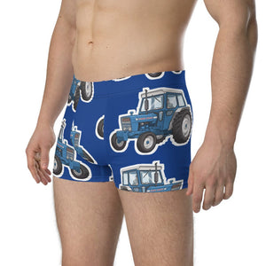 Furrow & Fields Boxer Briefs Ford 4000 Big Print Boxer Briefs – Blue Quality Farmers Merch