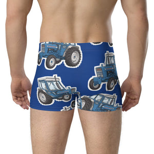 Furrow & Fields Boxer Briefs Ford 4000 Big Print Boxer Briefs – Blue Quality Farmers Merch