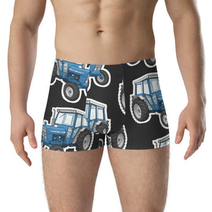 Furrow & Fields Boxer Briefs Ford 4600 Big Print Boxer Briefs – Charcoal Quality Farmers Merch