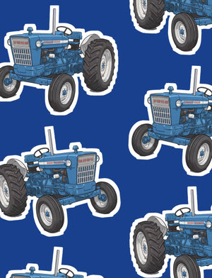 Furrow & Fields Boxer Briefs Ford 5000 Big Print Boxer Briefs – Blue Quality Farmers Merch