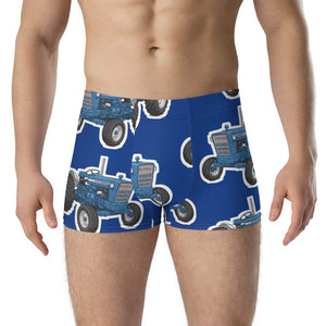 Furrow & Fields Boxer Briefs Ford 5000 Big Print Boxer Briefs – Blue Quality Farmers Merch