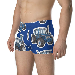Furrow & Fields Boxer Briefs Ford 5610 Big Print Boxer Briefs – Blue Quality Farmers Merch