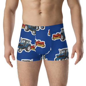 Furrow & Fields Boxer Briefs Ford 6640 Big Print Boxer Briefs – Blue Quality Farmers Merch