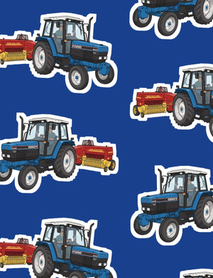 Furrow & Fields Boxer Briefs Ford 6640 Big Print Boxer Briefs – Blue Quality Farmers Merch
