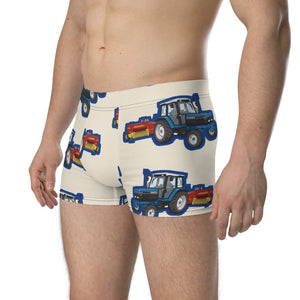 Furrow & Fields Boxer Briefs Ford 6640 Big Print Boxer Briefs – Cream Quality Farmers Merch