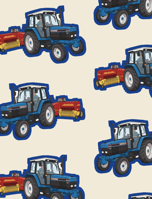 Furrow & Fields Boxer Briefs Ford 6640 Big Print Boxer Briefs – Cream Quality Farmers Merch