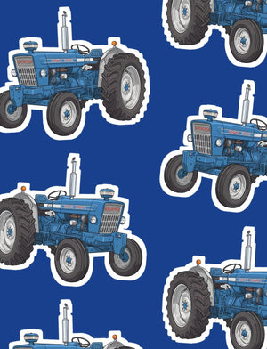 Furrow & Fields Boxer Briefs Ford 7000 Big Print Boxer Briefs – Blue Quality Farmers Merch