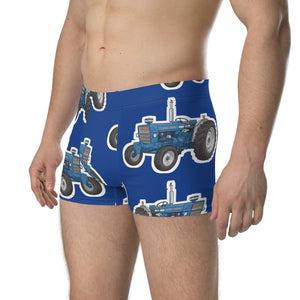 Furrow & Fields Boxer Briefs Ford 7000 Big Print Boxer Briefs – Blue Quality Farmers Merch
