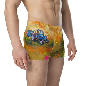 Furrow & Fields Boxer Briefs Ford 7600 Splash Art | Boxer Briefs Quality Farmers Merch