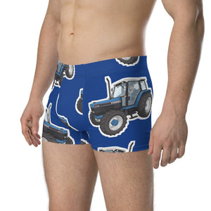 Furrow & Fields Boxer Briefs Ford 7740 Big Print Boxer Briefs – Blue Quality Farmers Merch