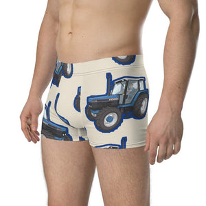 Furrow & Fields Boxer Briefs Ford 7740 Big Print Boxer Briefs – Cream Quality Farmers Merch