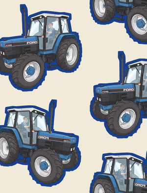 Furrow & Fields Boxer Briefs Ford 7740 Big Print Boxer Briefs – Cream Quality Farmers Merch