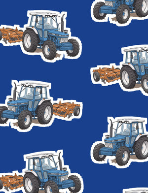 Furrow & Fields Boxer Briefs Ford 7810 Big Print Boxer Briefs – Blue Quality Farmers Merch