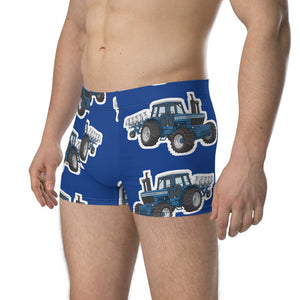 Furrow & Fields Boxer Briefs Ford 9700 Big Print Boxer Briefs – Blue Quality Farmers Merch