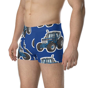Furrow & Fields Boxer Briefs Ford TW-15 Big Print Boxer Briefs – Blue Quality Farmers Merch