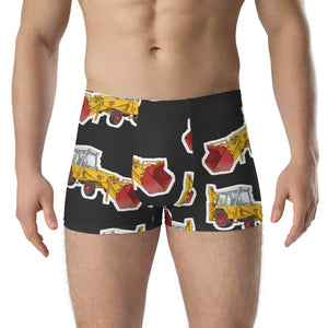 Furrow & Fields Boxer Briefs JCB 3C II Big Print Boxer Briefs – Charcoal Quality Farmers Merch