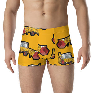 Furrow & Fields Boxer Briefs JCB 3C II Big Print Boxer Briefs – Yellow Quality Farmers Merch