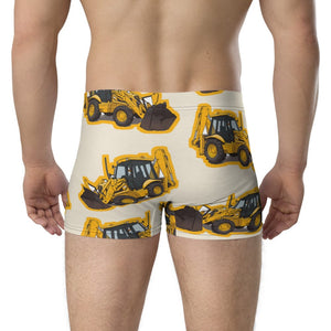 Furrow & Fields Boxer Briefs JCB 3CX Sitemaster Plus Big Print Boxer Briefs – Cream Quality Farmers Merch