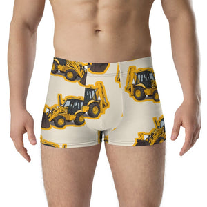 Furrow & Fields Boxer Briefs JCB 3CX Sitemaster Plus Big Print Boxer Briefs – Cream Quality Farmers Merch