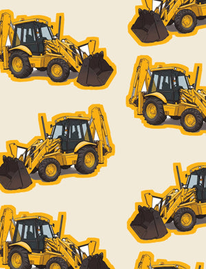 Furrow & Fields Boxer Briefs JCB 3CX Sitemaster Plus Big Print Boxer Briefs – Cream Quality Farmers Merch