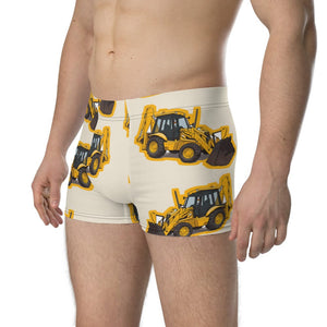 Furrow & Fields Boxer Briefs JCB 3CX Sitemaster Plus Big Print Boxer Briefs – Cream Quality Farmers Merch