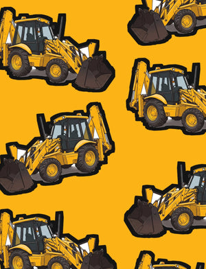 Furrow & Fields Boxer Briefs JCB 3CX Sitemaster Plus Big Print Boxer Briefs – Yellow Quality Farmers Merch