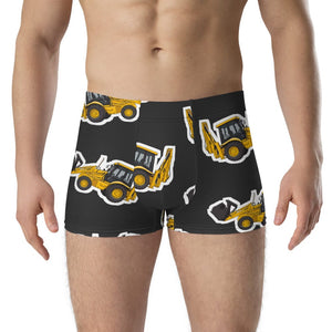 Furrow & Fields Boxer Briefs JCB 3CX Sitemaster SRS Big Print Boxer Briefs – Charcoal Quality Farmers Merch