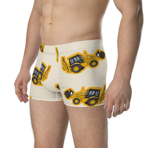 Furrow & Fields Boxer Briefs JCB 3CX Sitemaster SRS Big Print Boxer Briefs – Cream Quality Farmers Merch