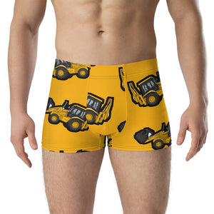 Furrow & Fields Boxer Briefs JCB 3CX Sitemaster SRS Big Print Boxer Briefs – Yellow Quality Farmers Merch