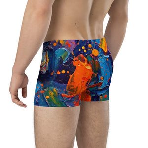 Furrow & Fields Boxer Briefs JCB 3CX White Cabin Splash Art | Boxer Briefs Quality Farmers Merch