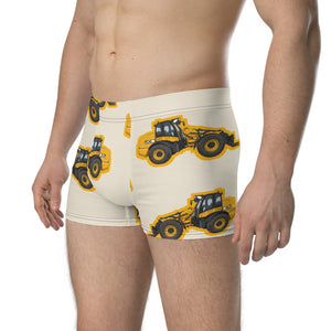 Furrow & Fields Boxer Briefs JCB TM420 Big Print Boxer Briefs – Cream Quality Farmers Merch