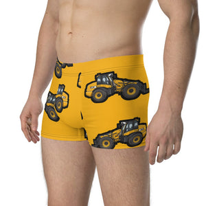 Furrow & Fields Boxer Briefs JCB TM420 Big Print Boxer Briefs – Yellow Quality Farmers Merch