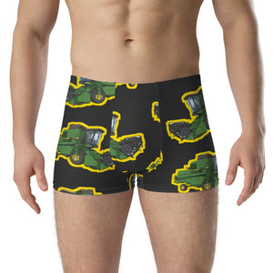 Furrow & Fields Boxer Briefs John Deere 1085 Big Print Boxer Briefs – Charcoal Quality Farmers Merch