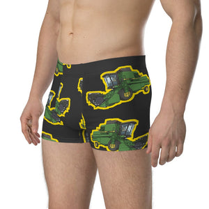 Furrow & Fields Boxer Briefs John Deere 1085 Big Print Boxer Briefs – Charcoal Quality Farmers Merch