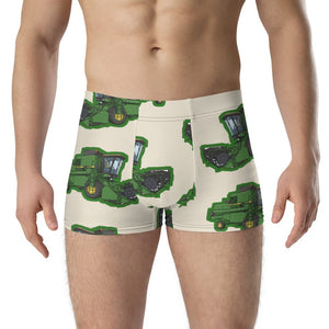 Furrow & Fields Boxer Briefs John Deere 1085 Big Print Boxer Briefs – Cream Quality Farmers Merch