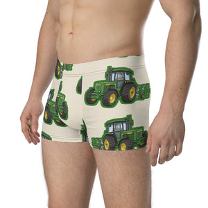Furrow & Fields Boxer Briefs John Deere 4350 Big Print Boxer Briefs – Cream Quality Farmers Merch